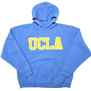 UCLA Gold Standard Hoodie Mens L Blue Pullover Fleece Graphic Pockets Logo